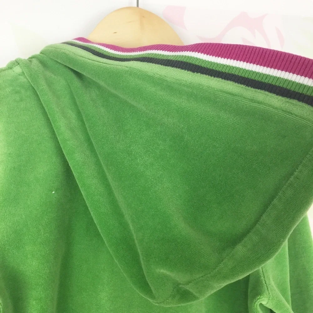 Gymboree Green Velour Hood Heart Tunic Dress 9